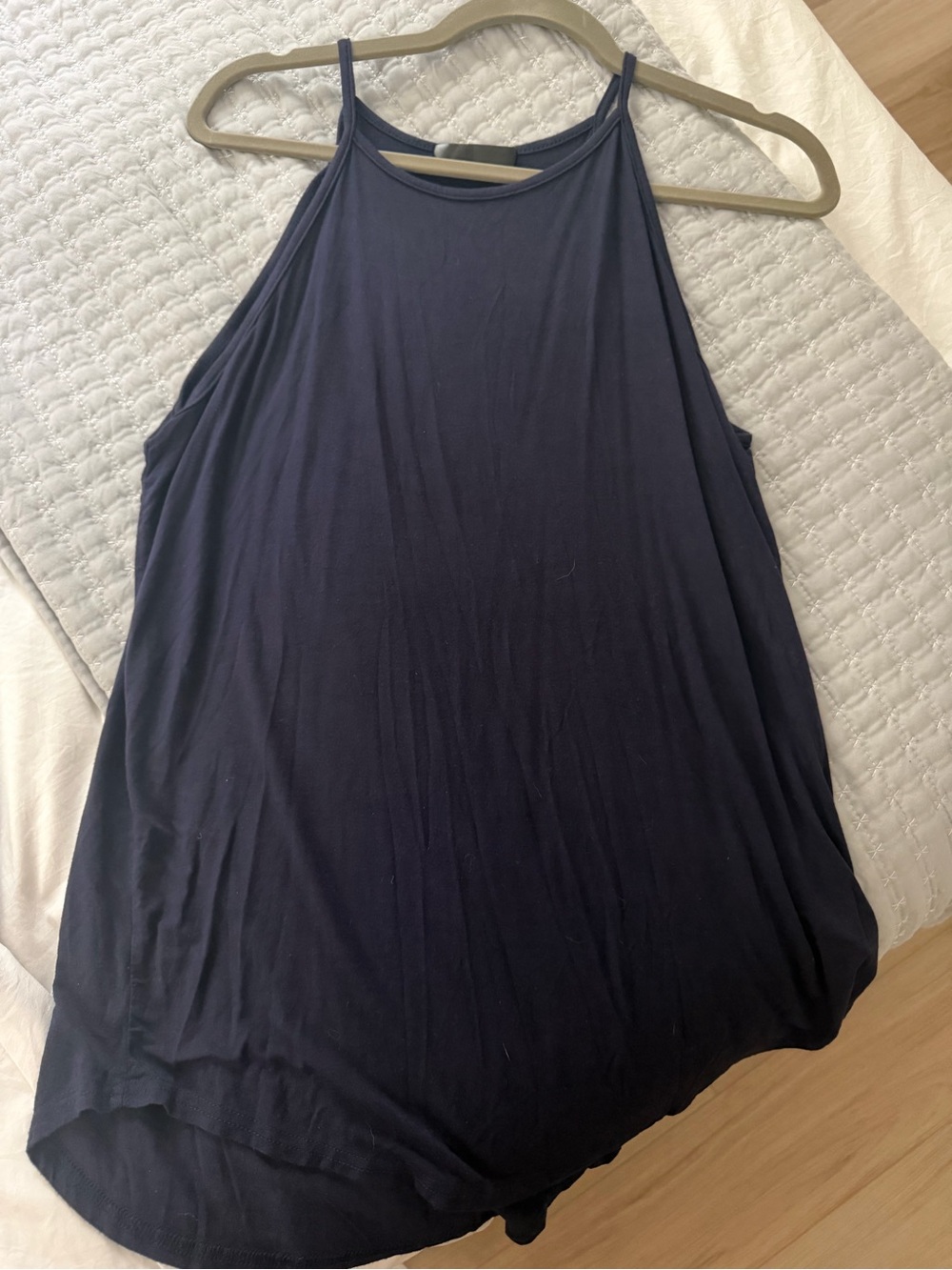 Women’s Navy High-Neck Tank Top
